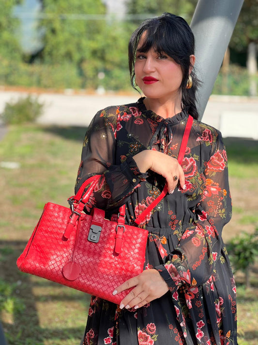 Satchel Bottega Veneta intrecciata