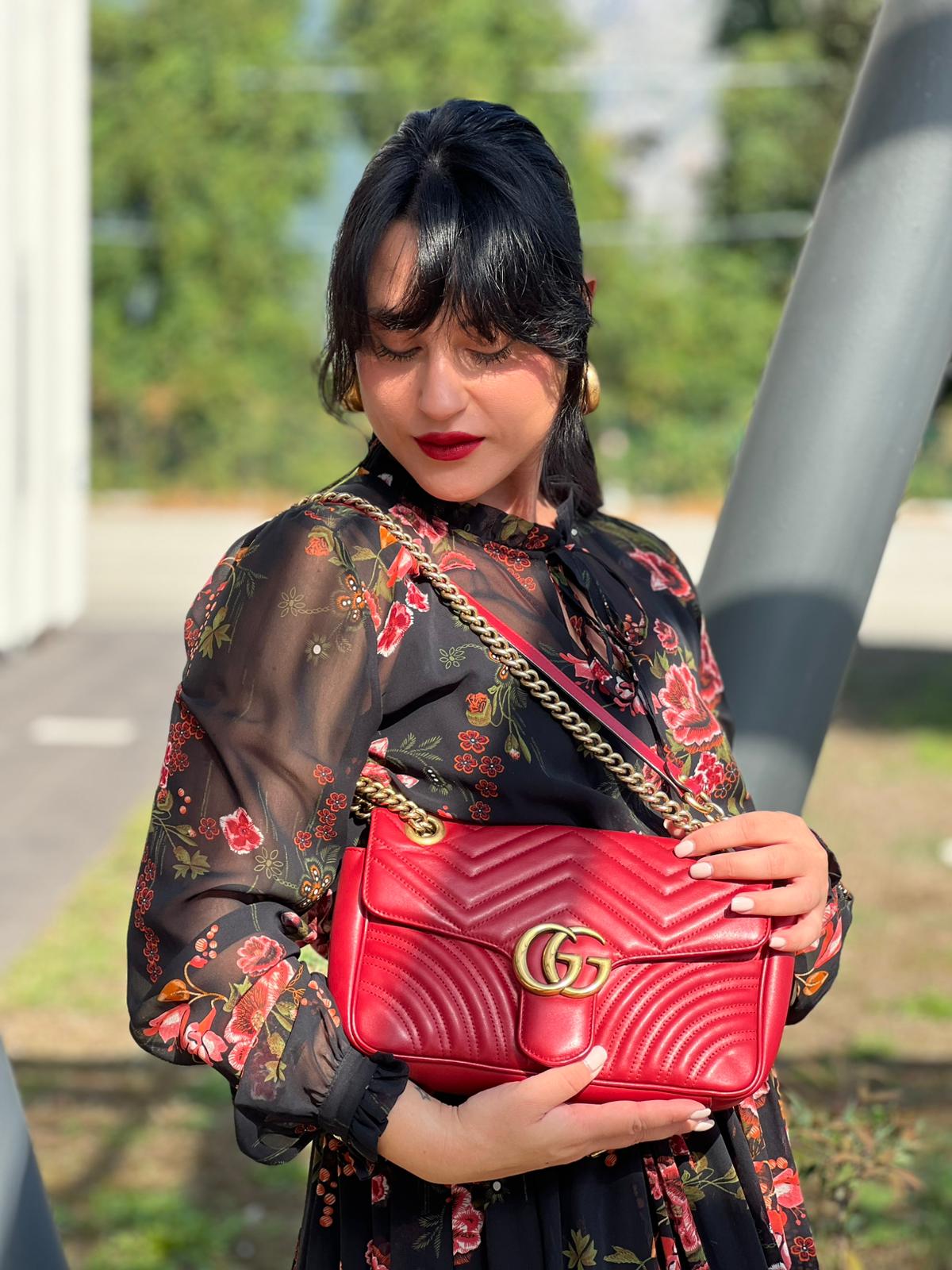 Borsa Gucci Marmont rossa