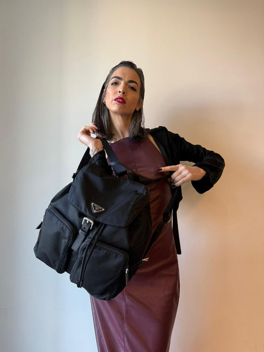 Zaino Prada nylon nero