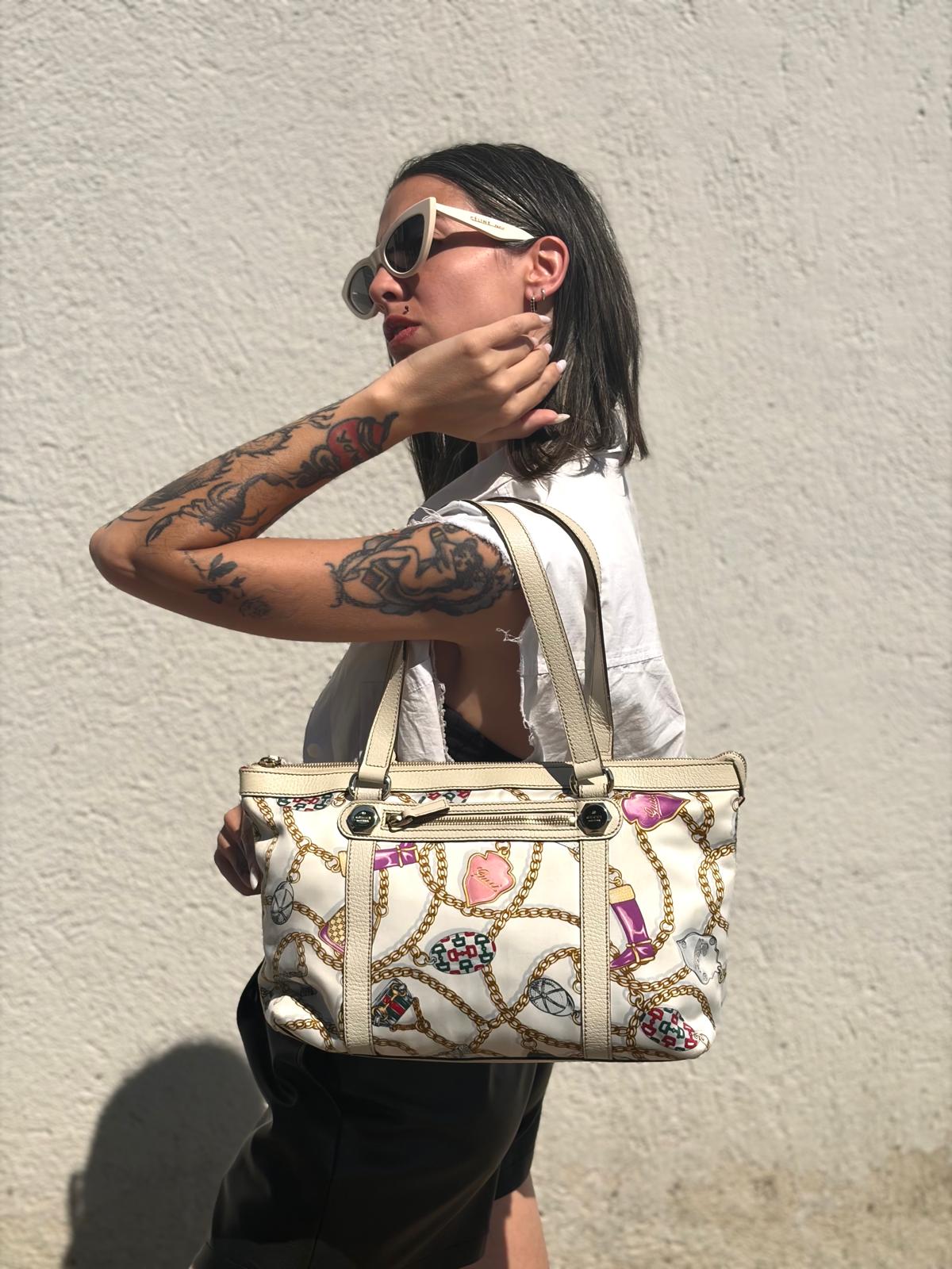 Shopper Gucci Satin Charms