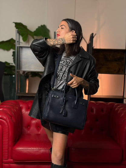 Borsa Saint Laurent Sac De Jour blu