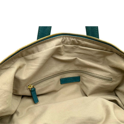 Borsa Nightingale Givenchy in pelle turchese munita di doppi manici e una tracolla amovibile impreziosita da una cerniera. parti metalliche dorate. Originale, usato, in condizioni ottime. 