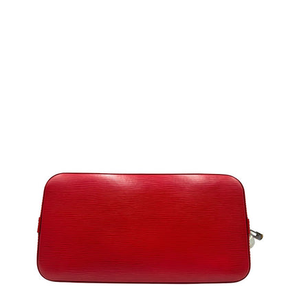 Base Borsa Alma PM Louis Vuitton in pelle Epi rossa con parti metalliche argentate, munita di due manici stondati
