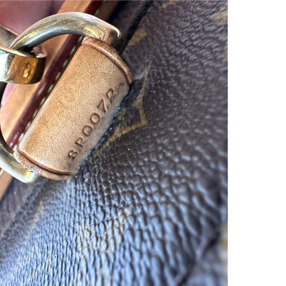  Valigia Louis Vuitton in canvas marrone monogram con dettagli in vacchetta naturale e parti metalliche dorate