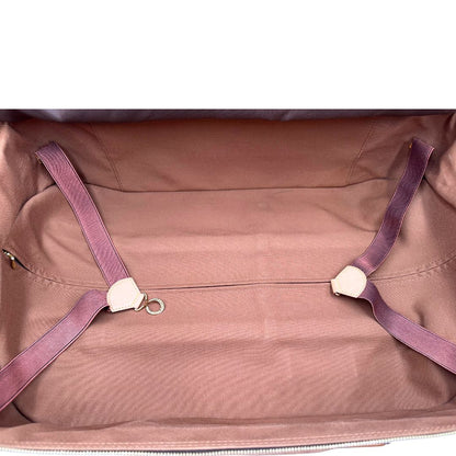  Valigia Louis Vuitton in canvas marrone monogram con dettagli in vacchetta naturale e parti metalliche dorate