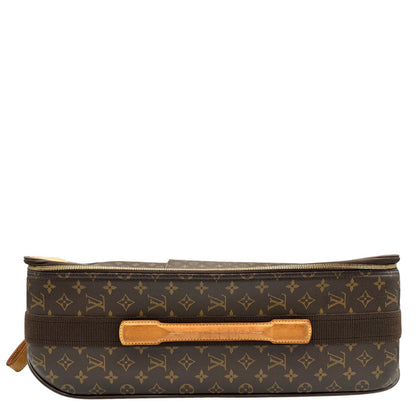  Valigia Louis Vuitton in canvas marrone monogram con dettagli in vacchetta naturale e parti metalliche dorate