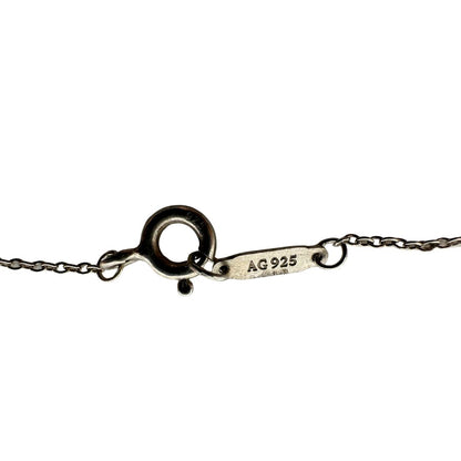  Collana Tiffany in argento 925 con ciondoli cuore. Originale, usata, di lusso, in ottime condizioni