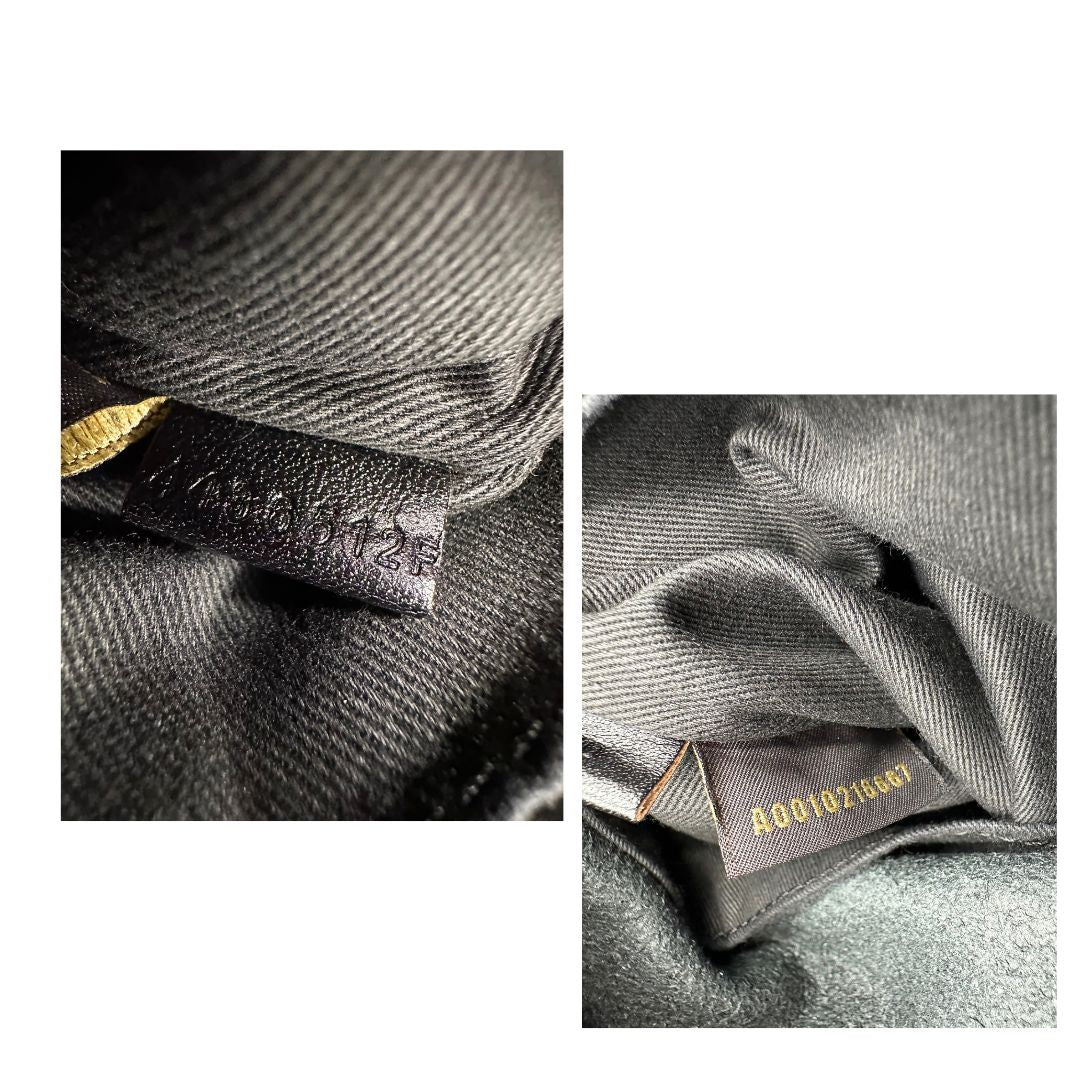 Zaino The Bridge in pelle martellata nera, rifinito con parti metalliche dorate, munito di bretelle in pelle regolabili. Completo di dustbag. Originale, usata, di lusso, in ottime condizioni