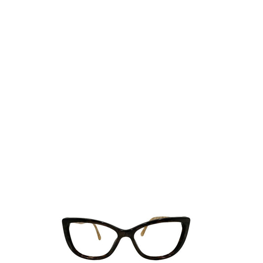 Montatura occhiali Dolce & Gabbana in acetato marrone effetto tartarugato con asticelle beige perlato e dettagli metallici dorati. Originali, usati, di lusso, in ottime condizioni