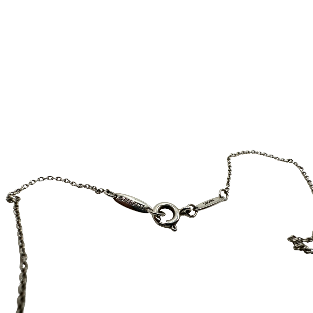 Collana Tiffany&Co. della collezione Elsa Peretti in argento 925. Completa di corredo, di lusso, originale, ottime condizioni.