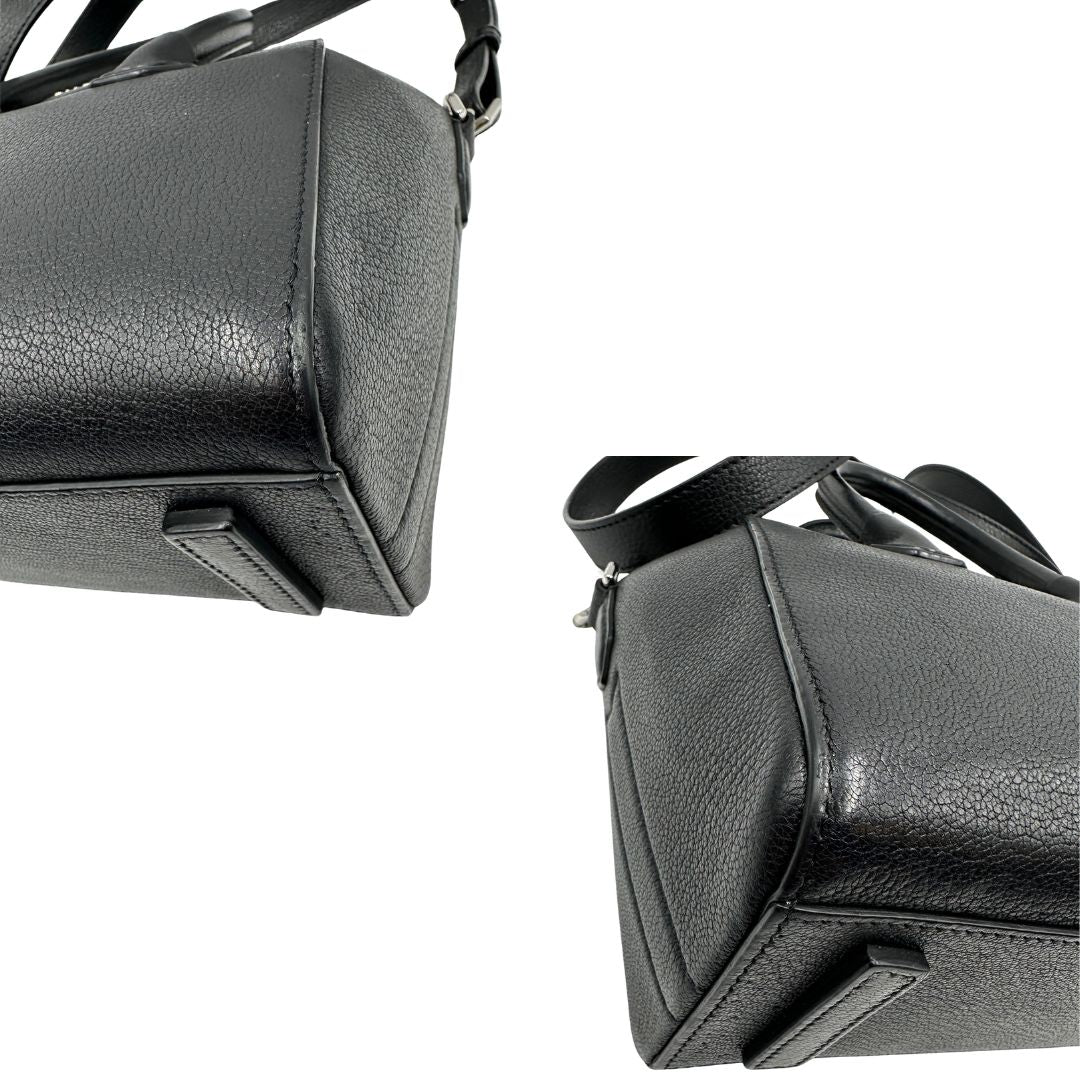 angoli Compatta borsa Givenchy Antigona nella versione mini, di lusso, originale, ottime condizioni, usata.- 