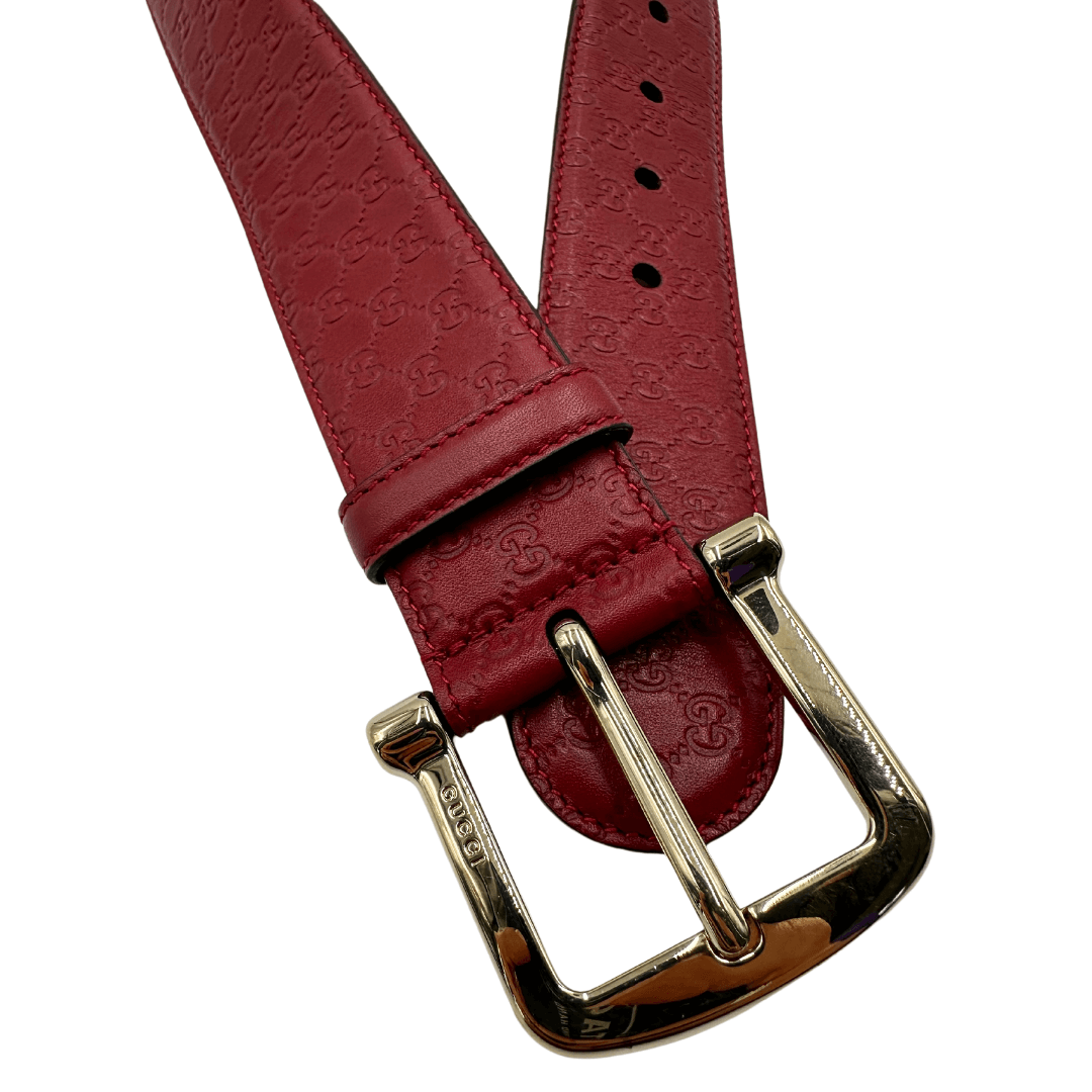 Cintura Gucci rossa Tg 42 Vivo Vintage