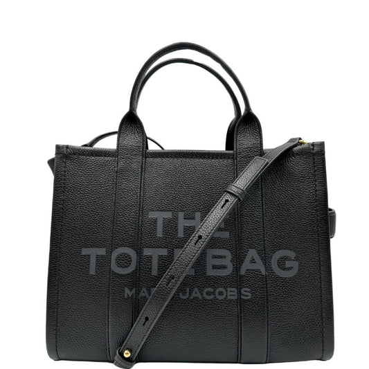 The tote bag media Marc Jacobs in pelle nera. Borse di marca usate