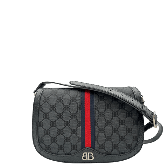 Borsa con tracolla Balenciaga x Gucci Ophidia con nastro web. Borse usate di lusso