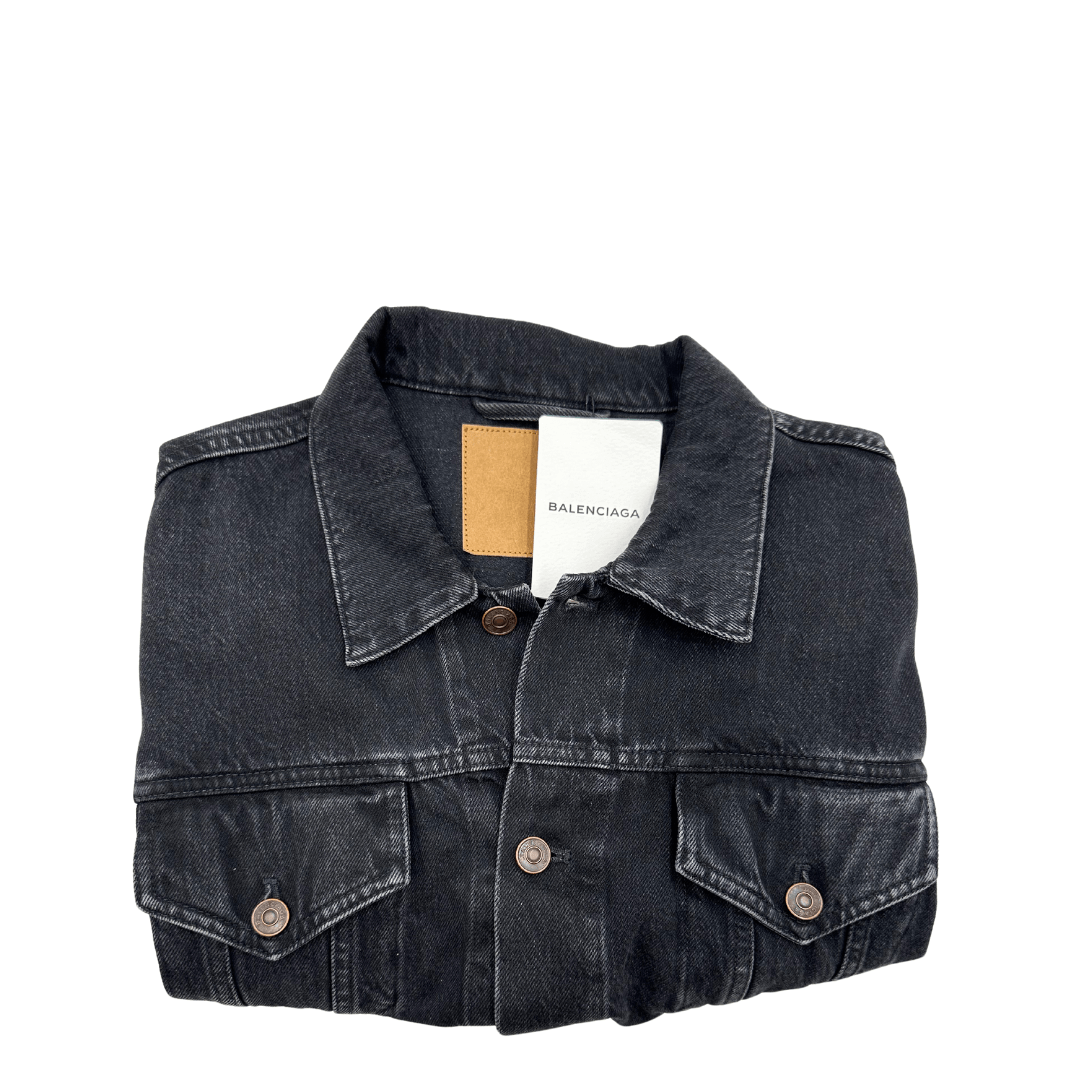 Giacca denim balenciaga clearance