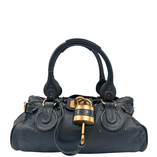 Borsa Chloé paddington blu canna di fucile. Borse di lusso usate