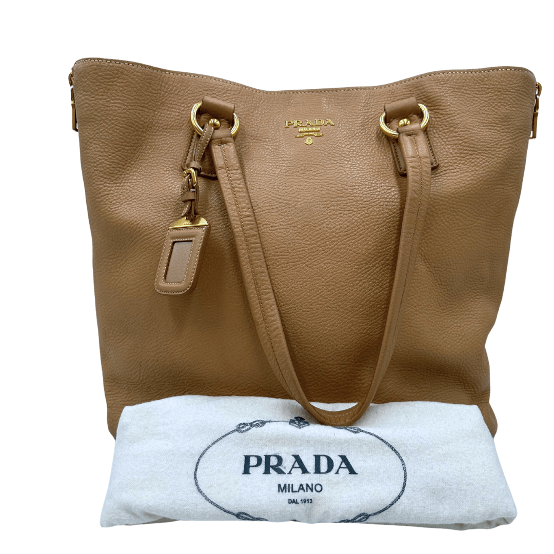 Tote Prada cammello