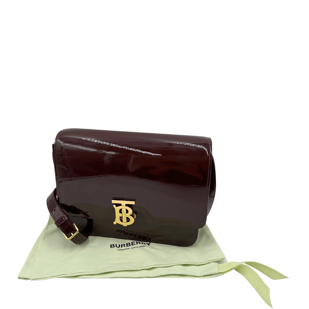 Tracolla Burberry vernis TB