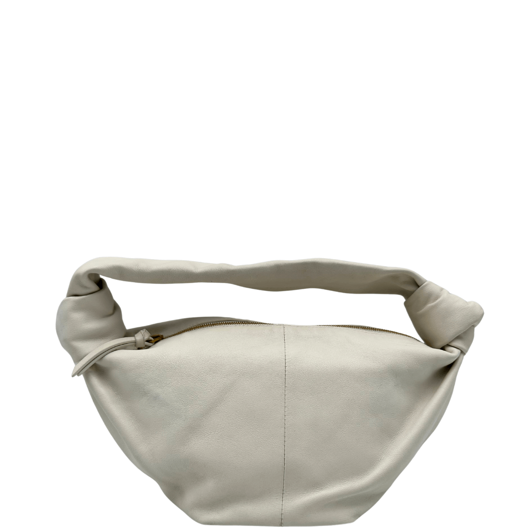 Mini bag Blois Bottega Veneta in pelle bianca. Borsa usata originale condizioni eccellenti