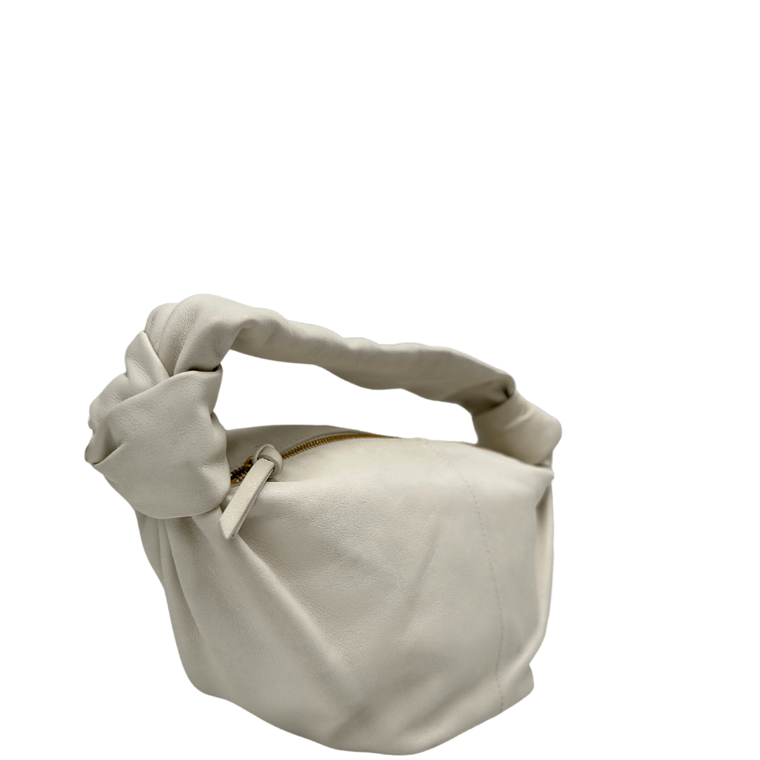 Mini bag Blois Bottega Veneta in pelle bianca. Borsa usata originale condizioni eccellenti