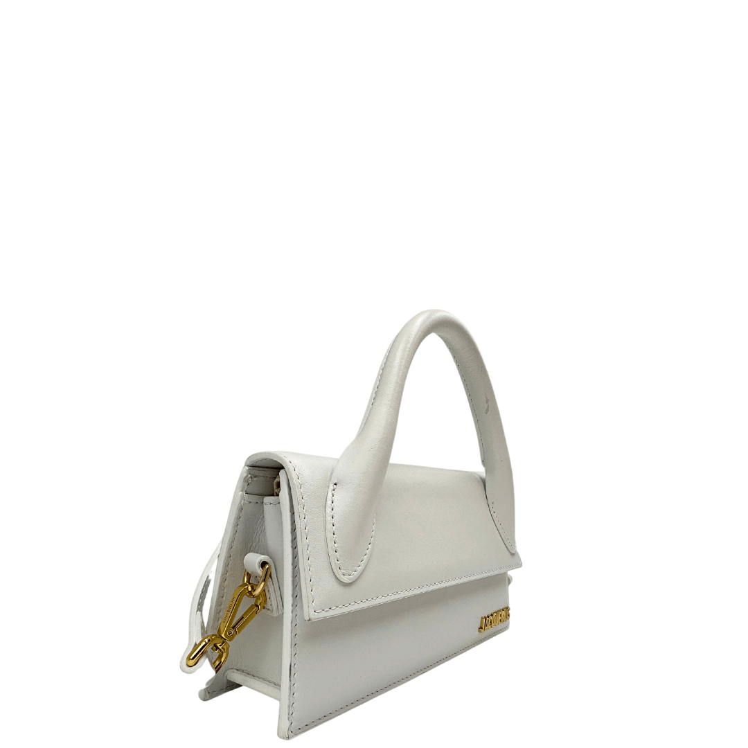 Borsa Jacquemus Le long chiquito in pelle bianca. Borse di lusso originali ed usate