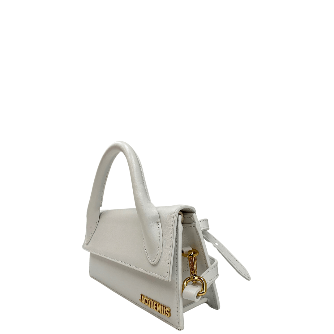 Borsa Jacquemus Le long chiquito in pelle bianca. Borse di lusso originali ed usate