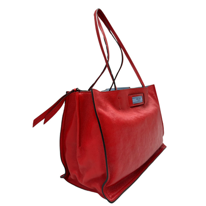 Shopping Prada glacé calf rosso fuoco ed astrale. 1BG122. Borse di lusso usate ed originale