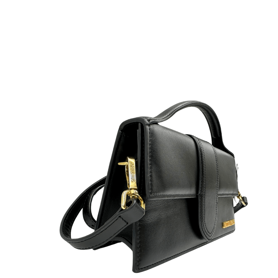 Borsa Jacquemus il grande bambino in pelle nera. Borse di lusso usate