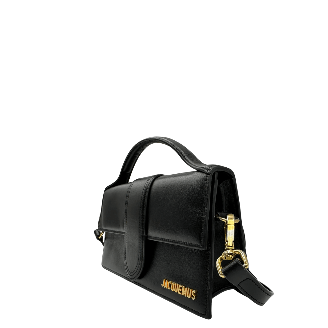 Borsa Jacquemus il grande bambino in pelle nera. Borse di lusso usate