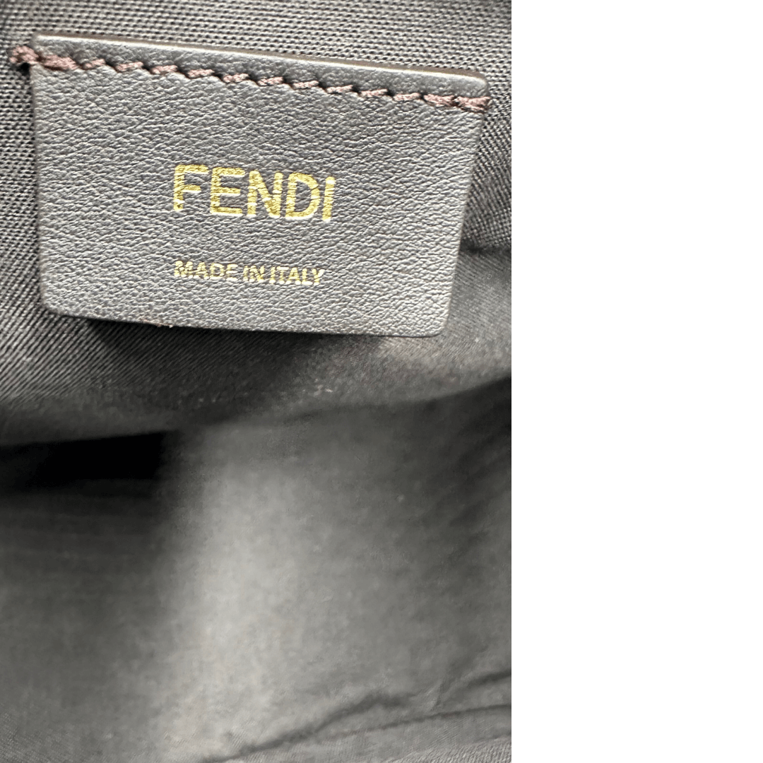 Borsa Fendigraphy Small Fendi in tessuto beige