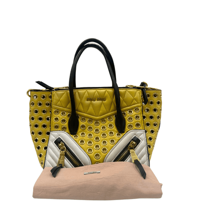 Grommet Biker Tote Miu Miu