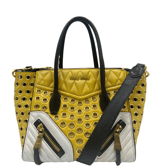 Grommet Biker Tote Miu Miu