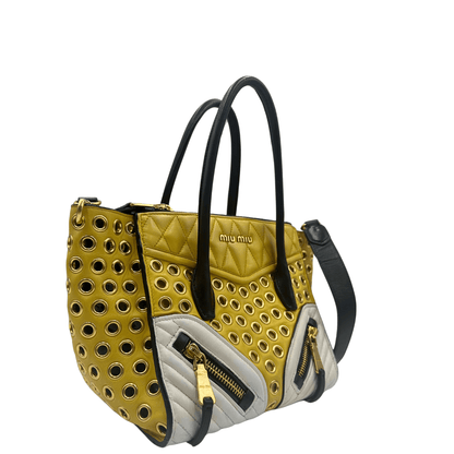 Grommet Biker Tote Miu Miu