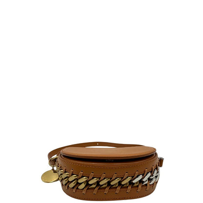 Borsa Stella McCartney in pelle color marrone bruciato con parti metalliche argentate e dorate. Completa di dustbag.