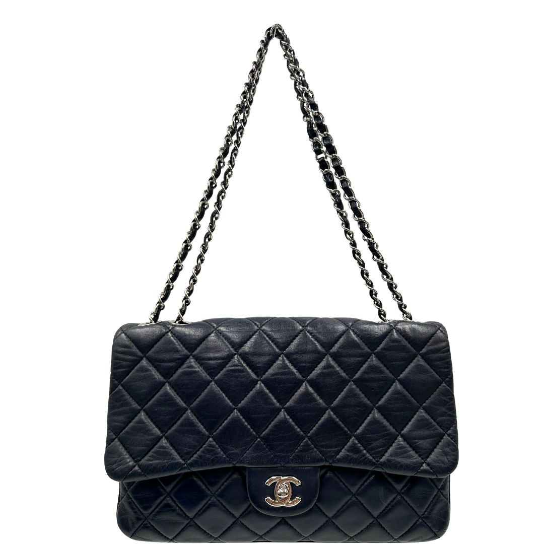 Borsa Chanel Flap Bag blu notte
