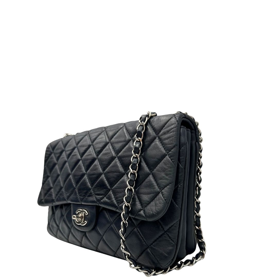 Borsa Chanel Flap Bag blu notte