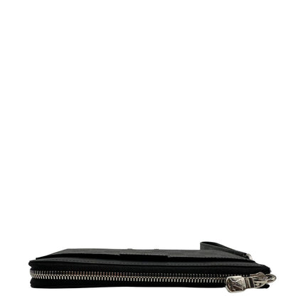 chiusura Portafoglio Louis Vuitton in canvas Damier Graphite con parti metalliche argentate; munito di un polsino. Completo di corredo, di lusso, originale, ottime condizioni. 