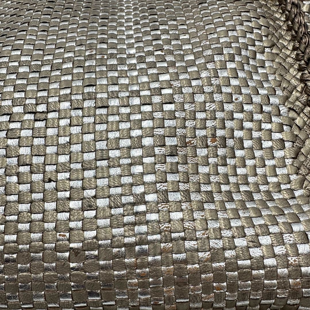 Satchel Madras Prada in pelle intrecciata