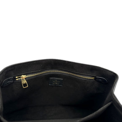 interno Borsa Louis Vuitton in pelle nera monogram Empreinte con parti metalliche dorate; munita di una tracolla scorrevole in catena con spallaccio in pelle, di lusso, originale, ottime condizioni.