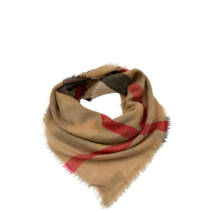 Scialle Burberry 100% lana trama tartan sui toni del beige, di lusso, originale, ottime condizioni.