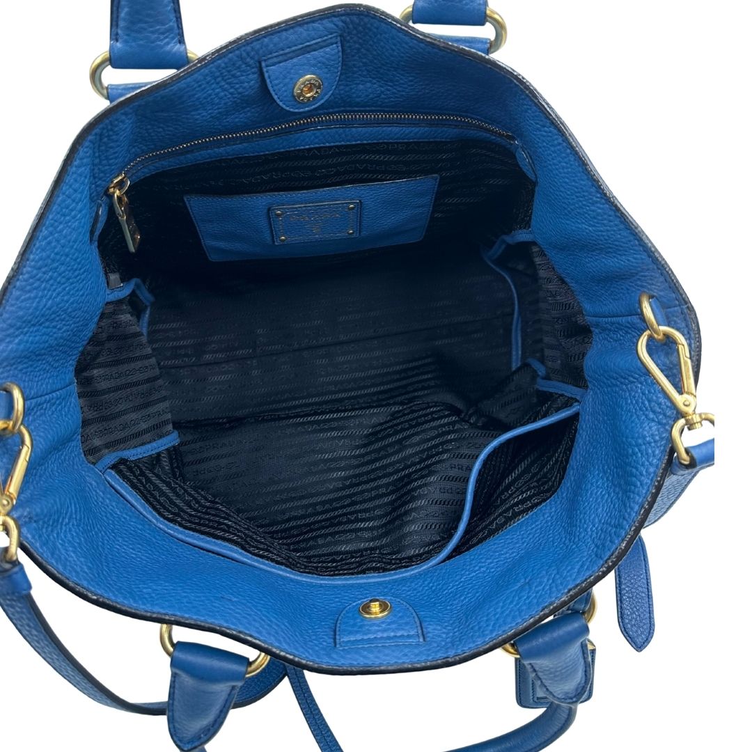 Tote Prada blu cobalto