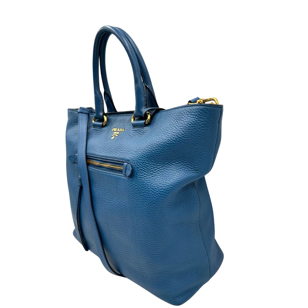 Tote Prada blu cobalto