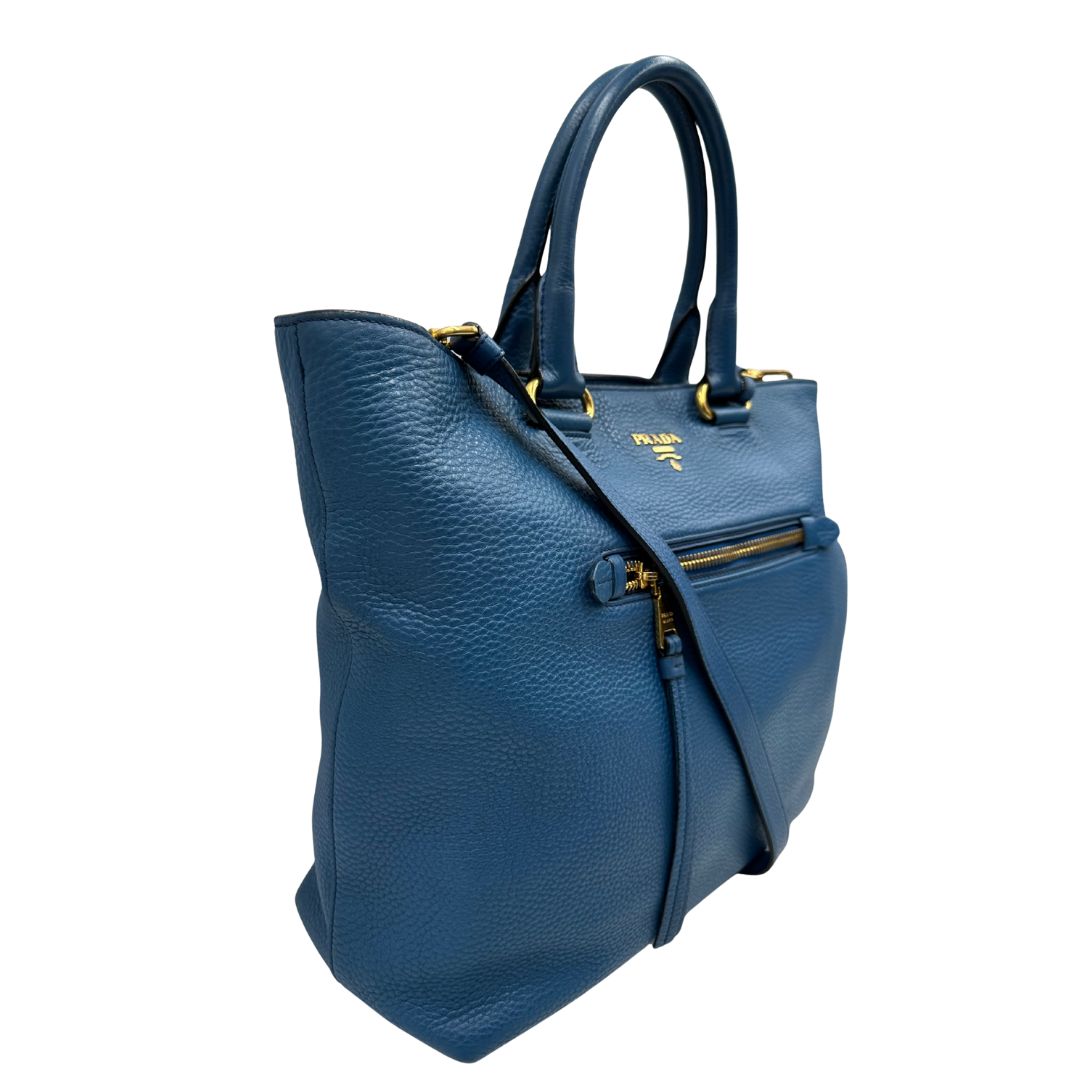 Tote Prada blu cobalto