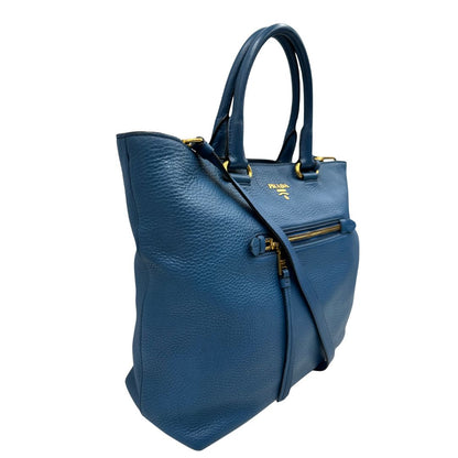 Tote Prada blu cobalto