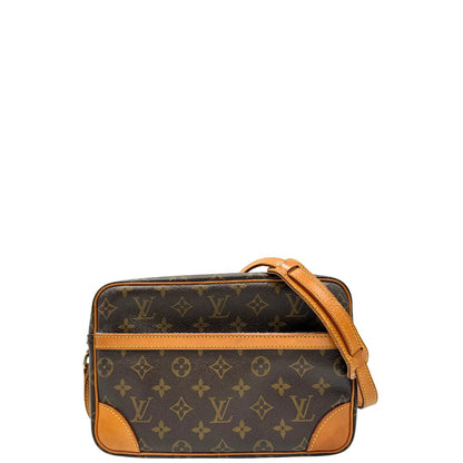 front Borse Louis Vuitton in canvas marrone monogram con finiture in vacchetta naturale e parti metalliche dorate; munita di una tracolla regolabile, di lusso, originale, ottime condizioni. 
