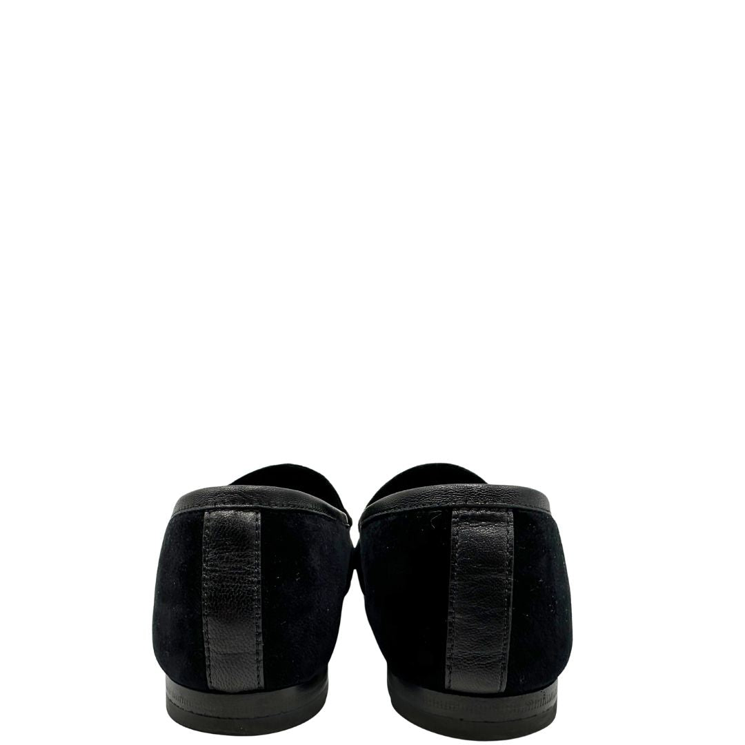 Mocassini Gucci in velluto nero con dettaglio Horsebit dorato. Completi di corredo, di lusso, originale, usata.