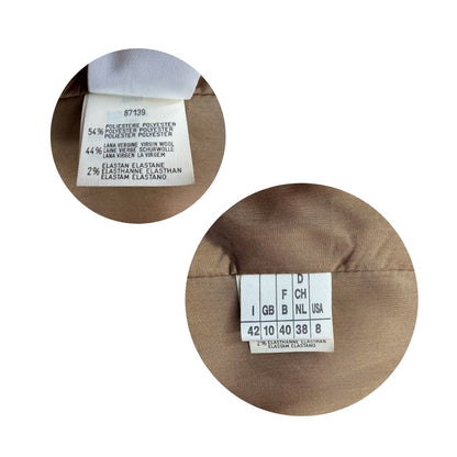 Cappotto MAX&Co. in 54% poliestere, 44% lana vergine e 2% elastan color cammello, di lusso, originale, ottime condizioni.