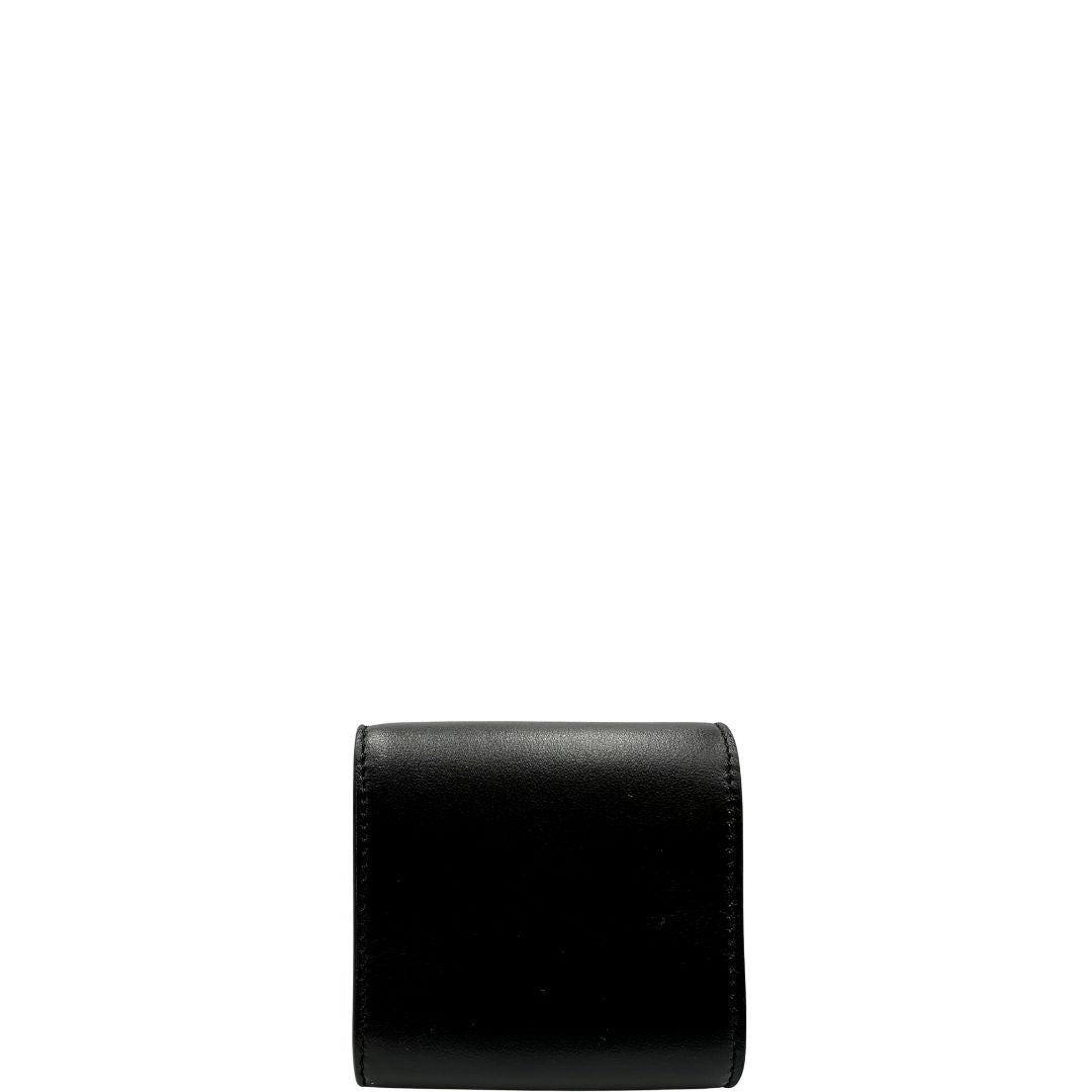 Portamonete Dolce & Gabbana in pelle nera con dettagli dorati. Completo di corredo, di lusso, originale, eccellenti condizioni.