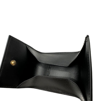 Portamonete Dolce & Gabbana in pelle nera con dettagli dorati. Completo di corredo, di lusso, originale, eccellenti condizioni.