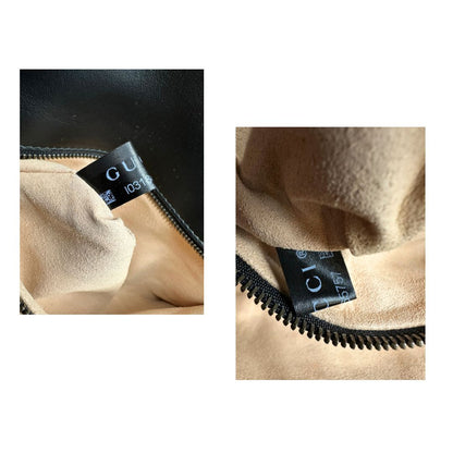 Borsa Gucci Marmont in pelle matelassé nera con tracolla scorrevole in catena e spallaccio in pelle, rifinita con parti metalliche dorate; indossabile a spalla oppure a tracolla. Completa di dustbag. Originale, usata, di lusso, in ottime condizioni.